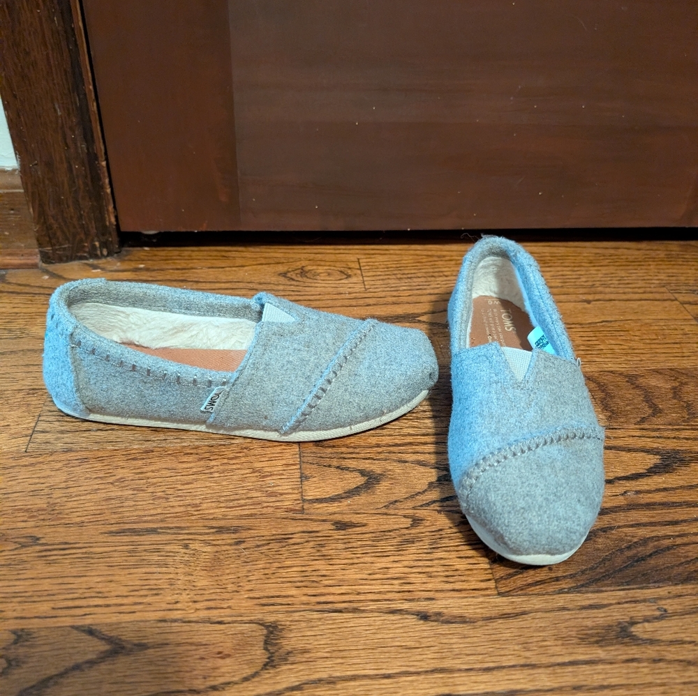 Gray TOMS Slip-On Shoes